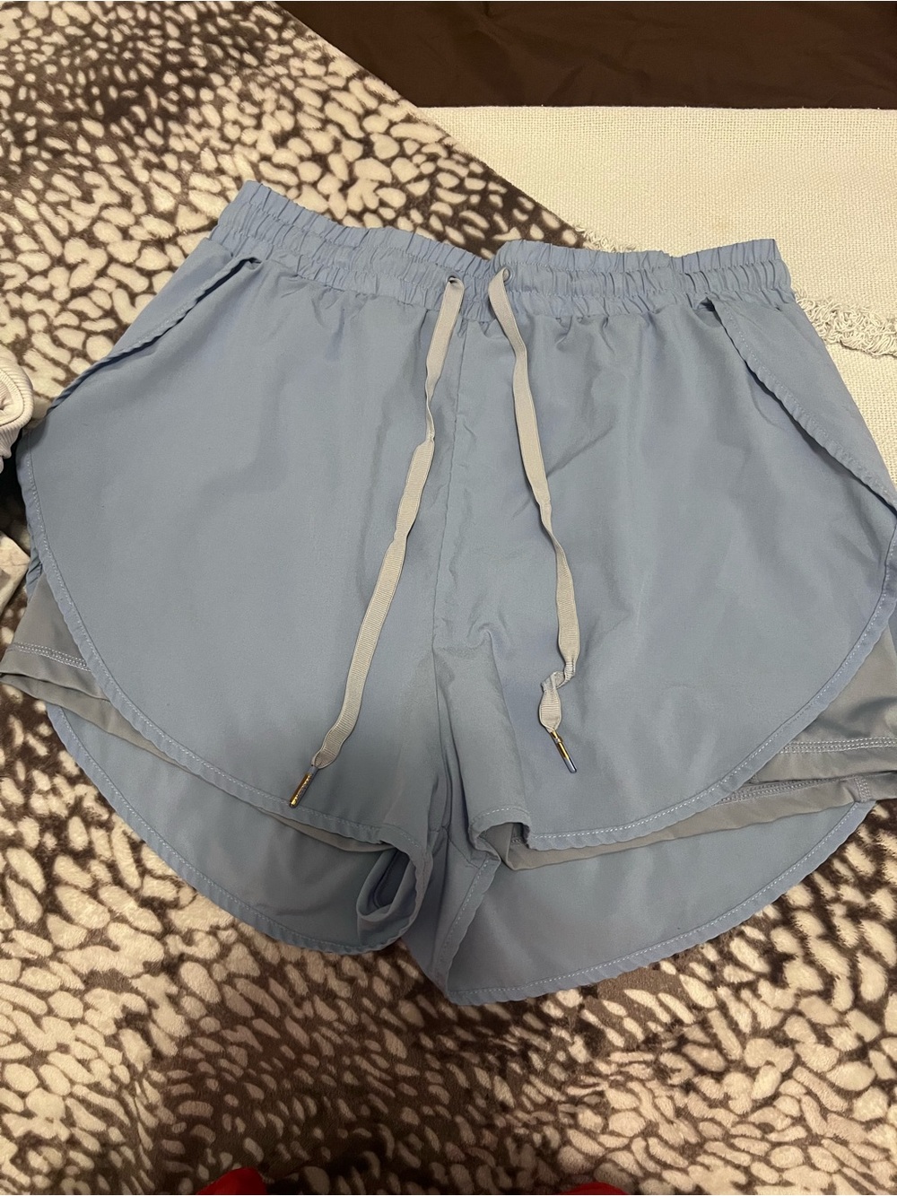 Light Blue buff bunny Athletic Shorts
